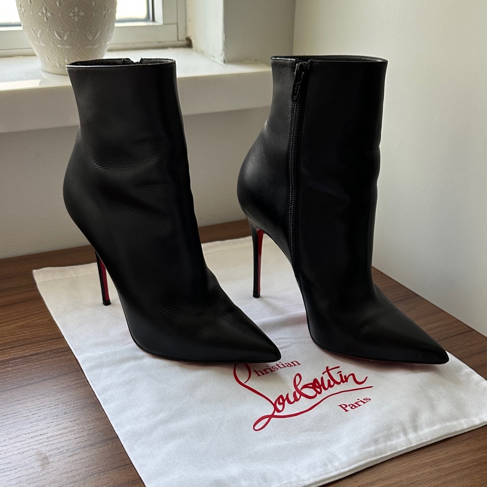 Christian Louboutin Black Leather Boots